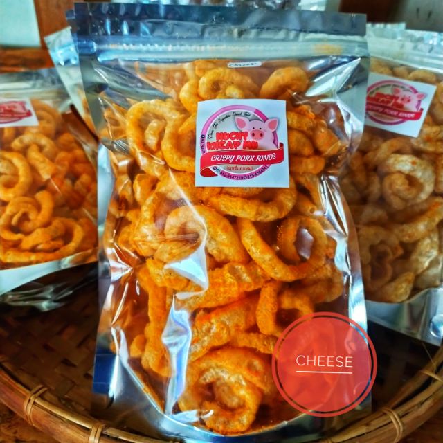 Thai Homemade crispy fried pork rinds/fried pork skin ,Cheese flavour
