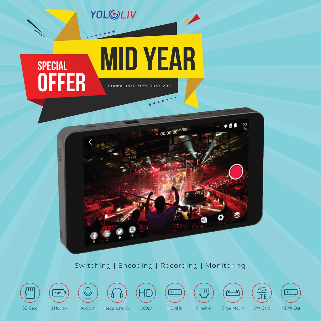 YOLOLIV YoloBox Portable AllinOne MultiCamera Live Streaming Encoder