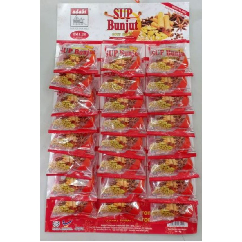 Adabi Sup Bunjut 1 Papan 24pcsx8g Shopee Malaysia