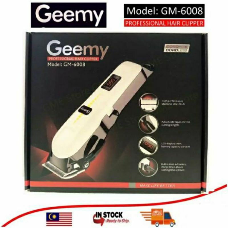 GEMEI GM-6008 RECHARGEABLE TRIMMER  HAIR CUTTING