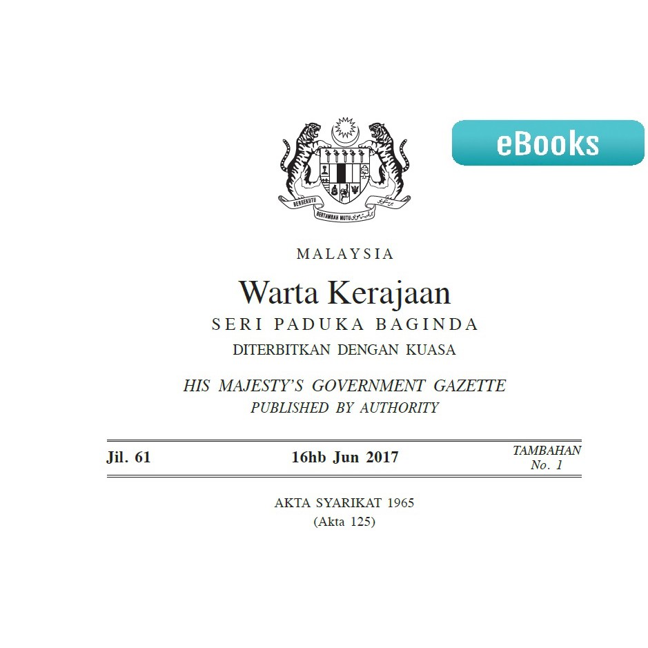 Akta syarikat 1965 versi bahasa melayu pdf