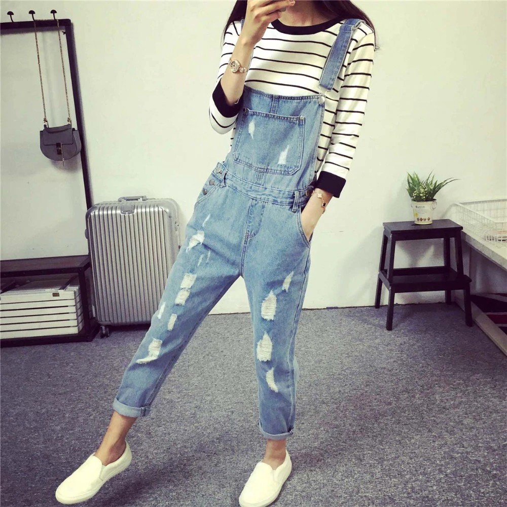 denim boyfriend jumpsuit