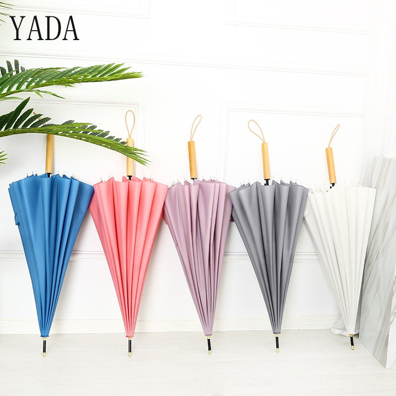 YADA New 16 Bone Handle Japanese Style Long Automatic Golf Umbrella