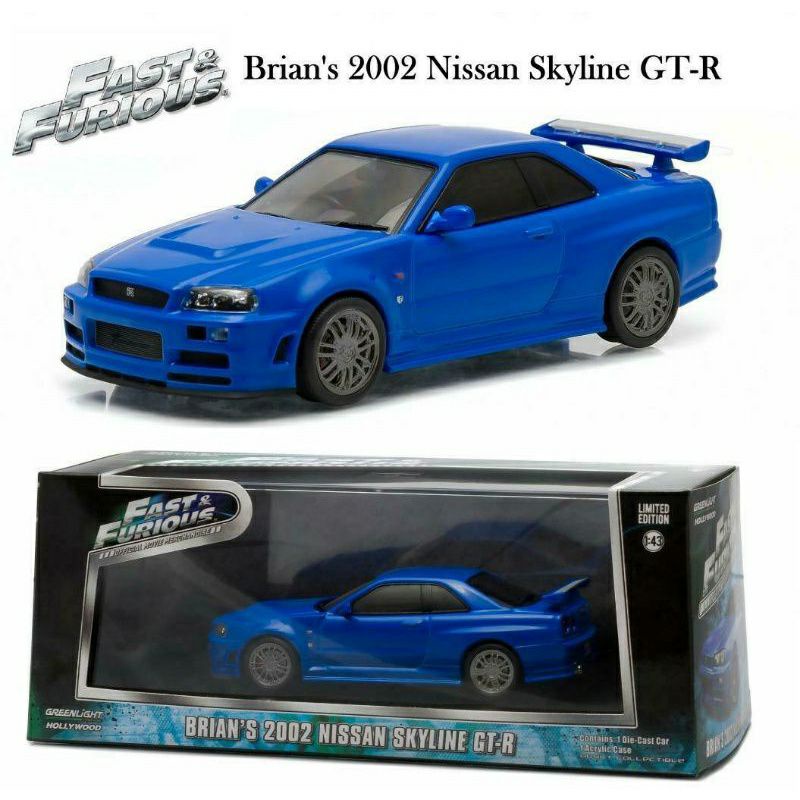 Greenlight Green Light 143 Fast And Furious Nissan Skyline Gtr R34 Brian Fnf Shopee Malaysia 