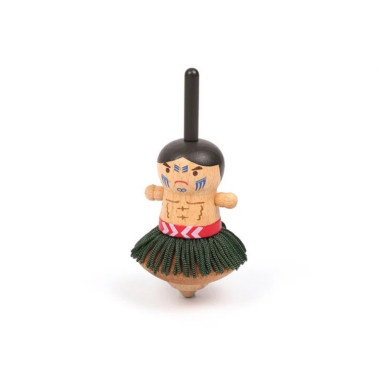 Wooden Top-Maori Warriors 1682103 (Toys/Hula Top/Modeling Top/Gifts/Souvenirs) < Fengnian Season Shop >