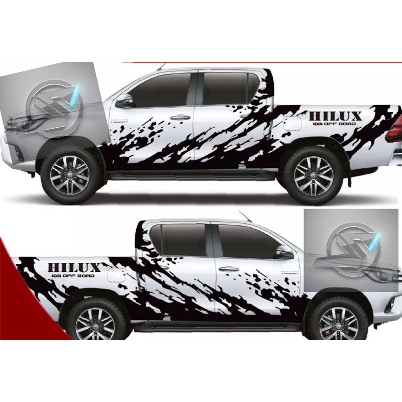 (Ready Stock) Toyota Hilux Car Body Vinyl Decal Sticker Shopee Malaysia
