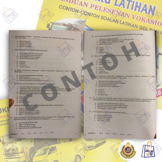 Buku Latihan Contoh Soalan Lesen Vokasional Psv Gdl E Hailing Teksi Kereta Practice Exercise Book Taxi Test Jpj Vehicle Shopee Malaysia