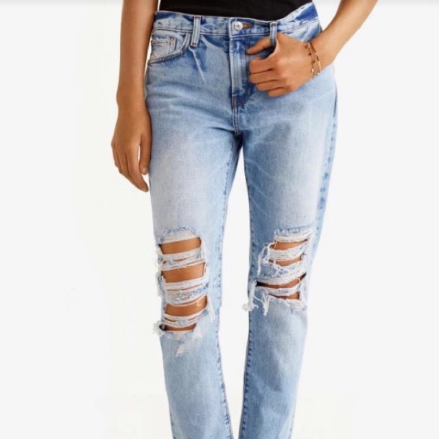 faded ripped jeans