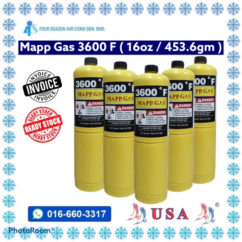 Mapp Gas 3600'F / Map Gas / Welding Gas (16oz/453.6g)  Shopee Malaysia