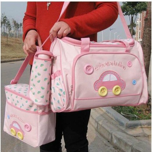 3 COLOURS BEG BAYI BEG BABY Diaper Bag Mommy Bag 4 pcs Set BABY BAG BEG LAMPIN BABY BEG IBU DAN ANAK DIAPER SLING BAG