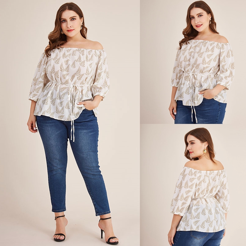 denim off the shoulder shirt plus size