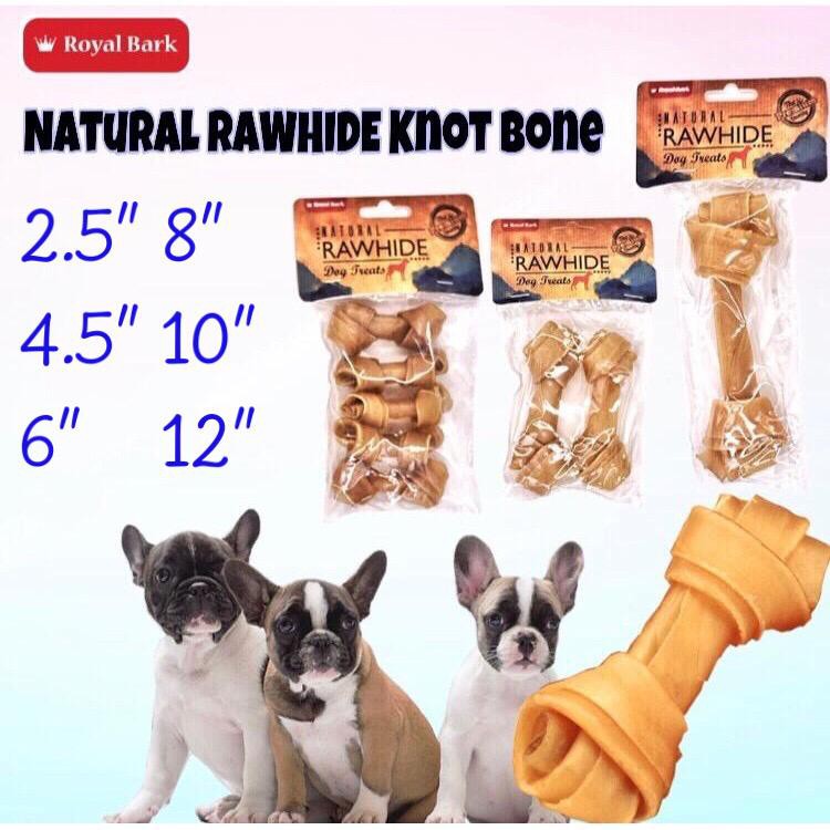 Royal Bark Natural Rawhide Knot Bone Dog Treats Chewing Bones 2 5 4 5 6 8 10 12 Shopee Malaysia