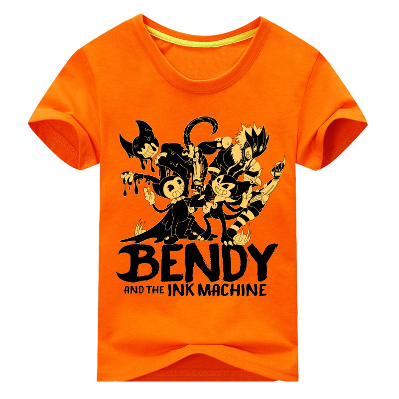 Kids Costume Tees Boys Girls Bendy And The Ink Machine Cosplay Keep Smile Clothes Tshirt Short Sleeve T Shirt Tee Tops Shopee Malaysia - bendy and the ink machine short sleeve t shirt kids roblox keep smiling tee tops