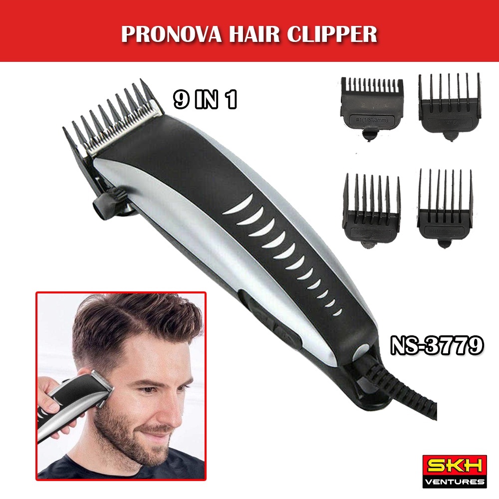 Pronova 9 in 1 Professional Hair Clipper Trimmer Shaver / Mesin Rambut Elektrik Pronova