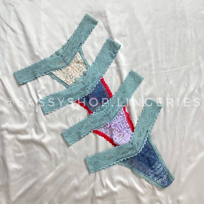 [Cheap PRICE] SASSY SIZE L Soft lace female thongs