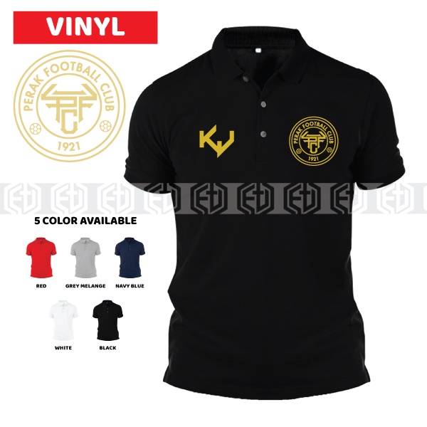 Baju PERAK FC | GOLD EDISI | Cotton Polo T Shirt Unisex Sports Casual T-Shirt Tee Shirts Fashion Pakaian Football Club