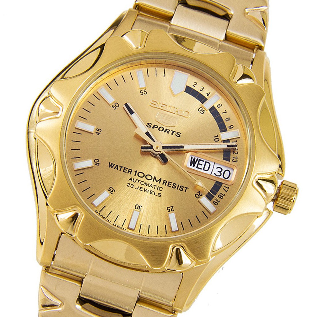 seiko sports gold watch