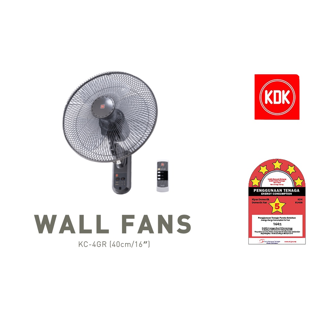 KDK 16Inch Wall Fan with Remote KC4GR Shopee Malaysia
