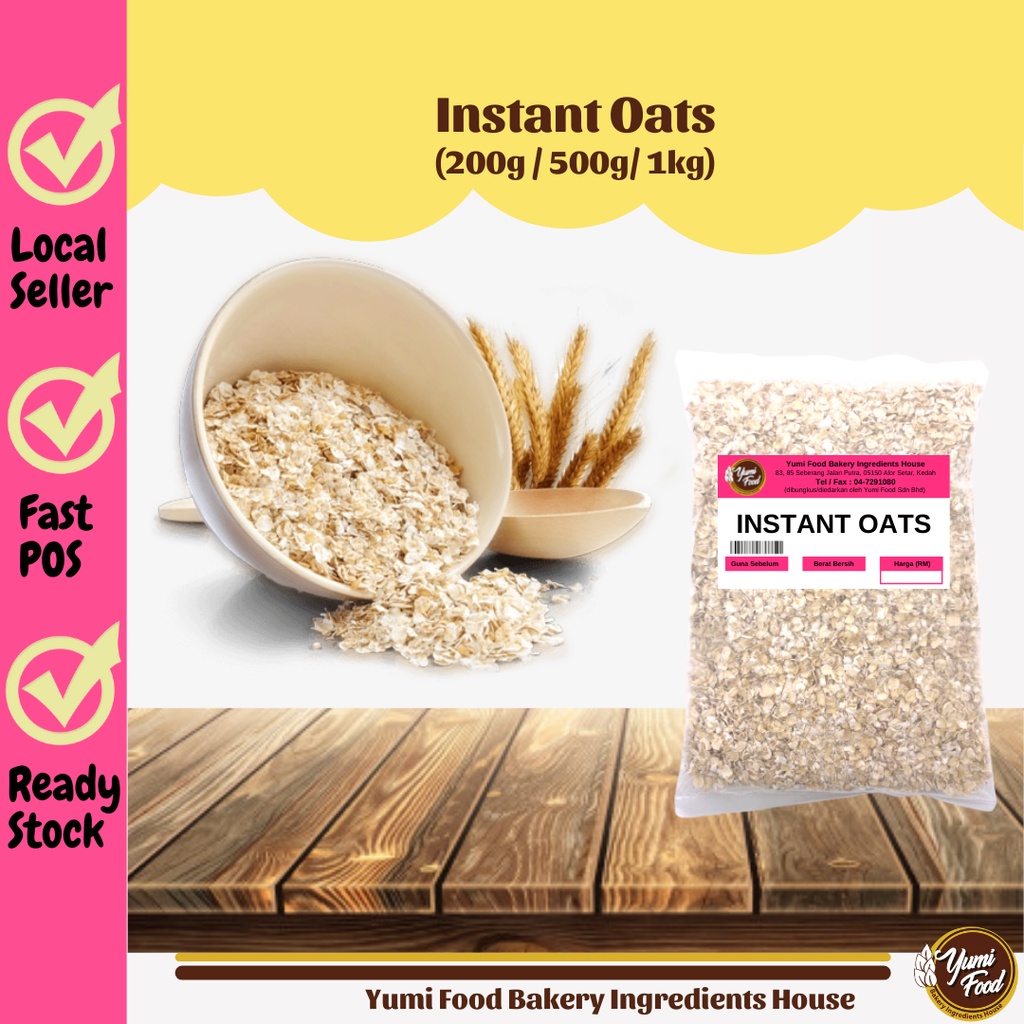 [READY STOCK] Instant Oats/ Oat Segera/ Oat Instan 200g 500g 1kg ...