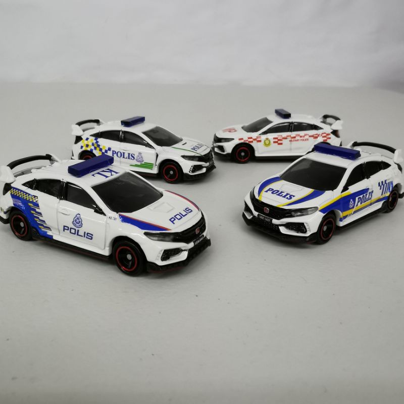 Honda Civic FC kereta polis Pdrm, military polis MP scale 1:64 die cast car model