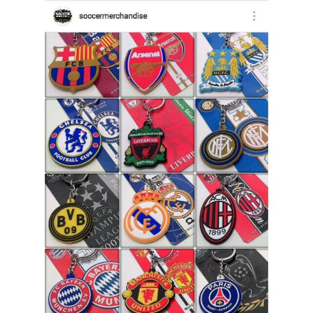 GANTUNGAN Football club keychain