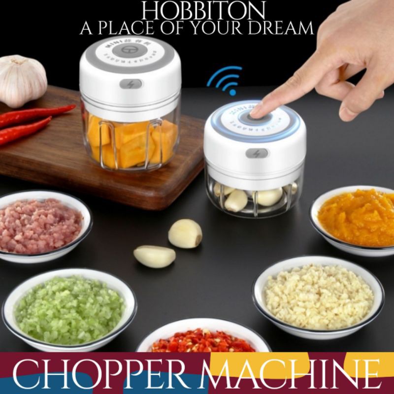 Pengisar bawang Blender onion Wireless garlic chopper Automatic Electric Meat Grinder Mincer Green Chopper Mini Slicer