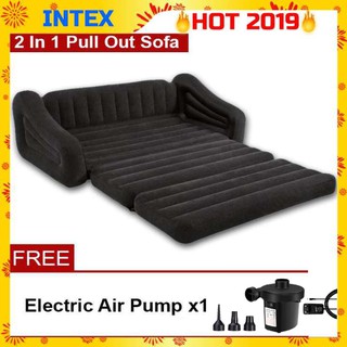 Intex Inflatable Pull Out Sofa Bed Free Electric Air Pump