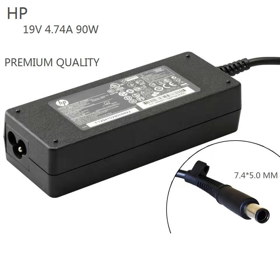 Genuine 90W HP Laptop AC Power Adapter Charger 19V 4.74A 7.4*5.0 mm DC  Pin with Power Cord Shopee Malaysia