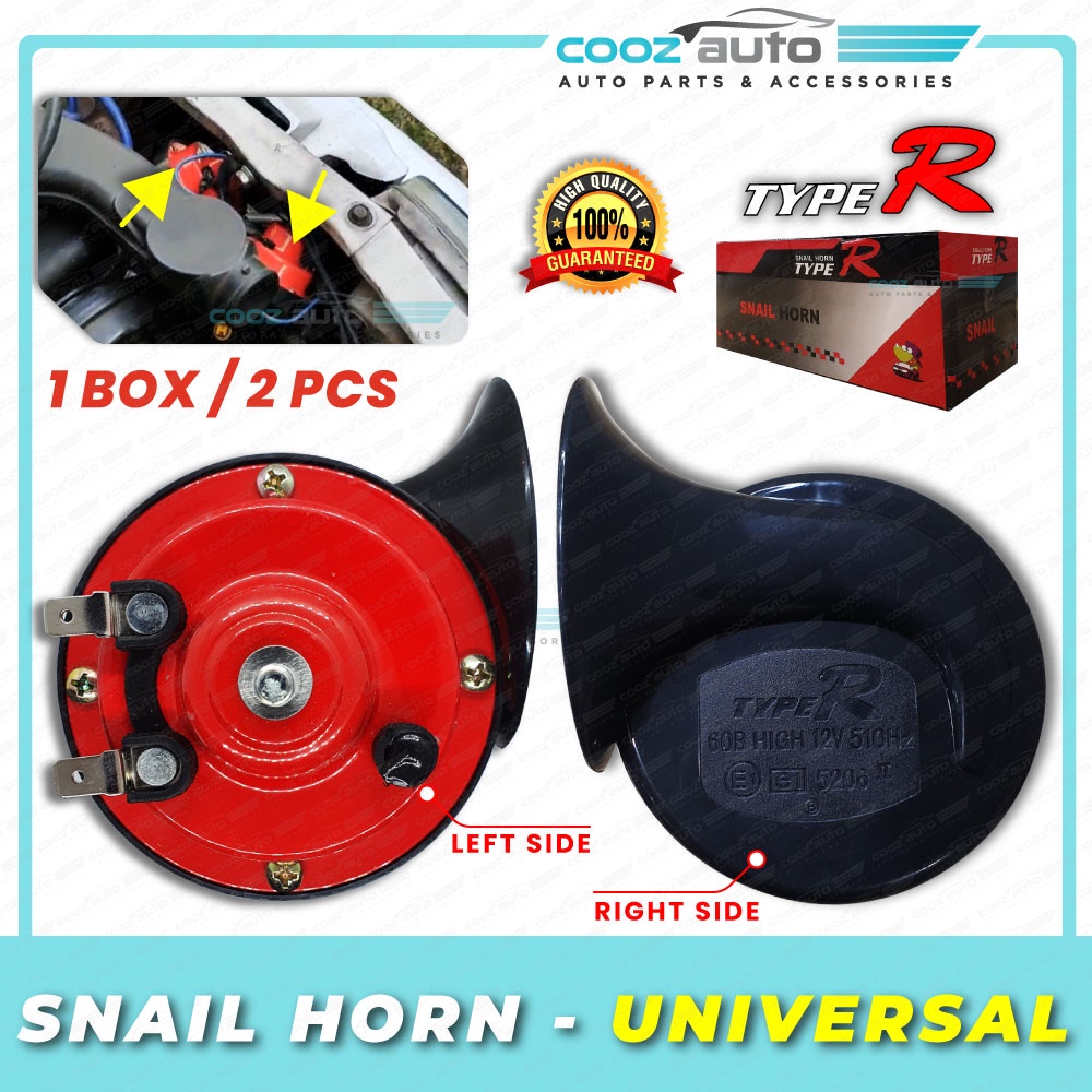 Universal Car Motorcycle Snail Horn Kereta Siput Kuat 12V Type R 2Pcs