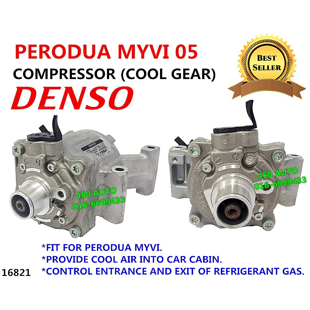 ORIGINAL PERODUA MYVI 1.3 05-10 COMPRESSOR DENSO (COOL 