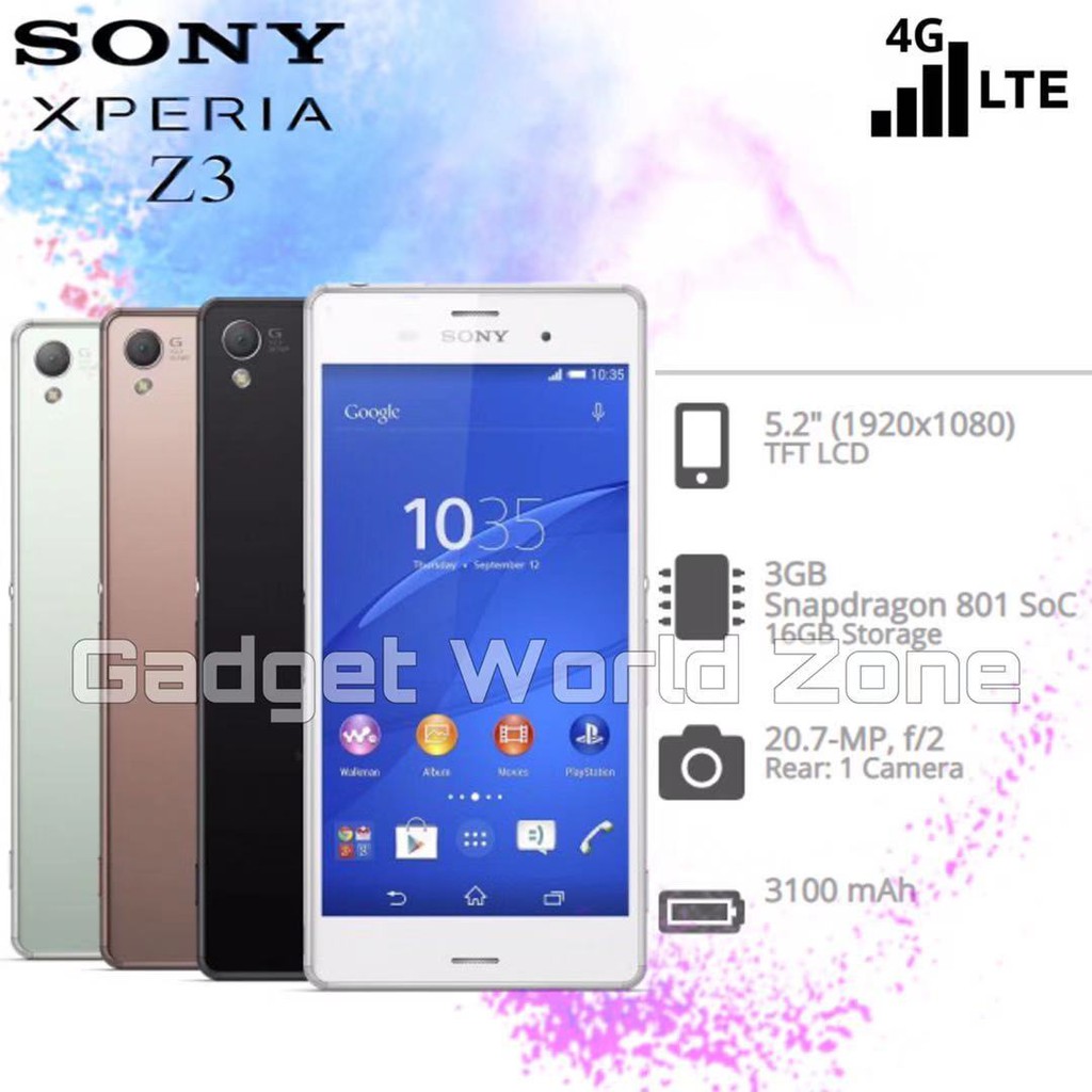 Sony Xperia Z3 So 01g Docomo Phone Original Secondhand 85 New Shopee Malaysia