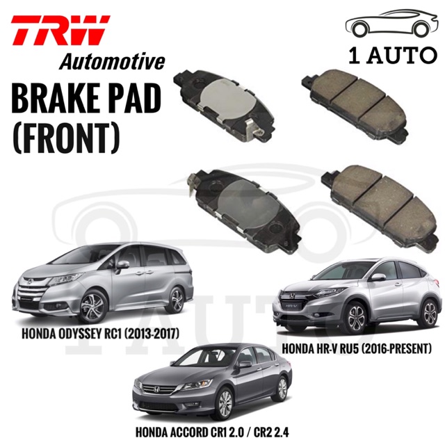 TRW FRONT BRAKE PAD for HONDA HRV HRV RU5, ACCORD CR1 2.0 CR2 2.4