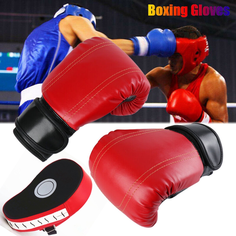 boxing gloves and focus pads