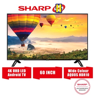 Image of Sharp 4K UHD Android SMART TV (60 Inch) LED AQUOS HDR10 with Google Assistant 4TC60CK1X