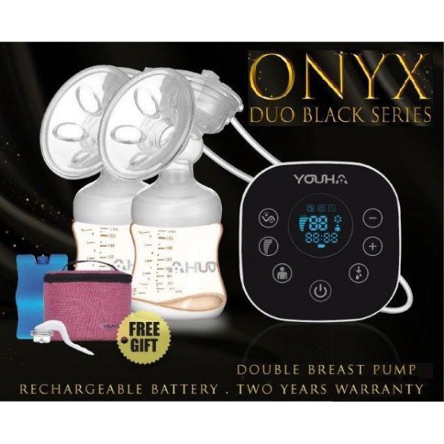Youha Onyx Duo Black Series Rechargeable Double Breast Pump