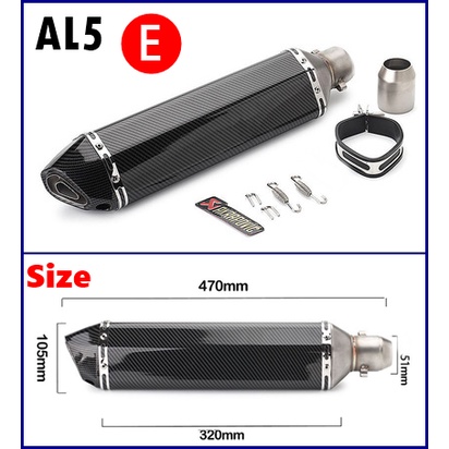 Buy Muffler Exhaust Motor Akrapovic Tabung 51mm Ekzos Racing Moto Gp Motorcycle Kawasaki 排气消声器 Ninja Lc135 R15 Seetracker Malaysia