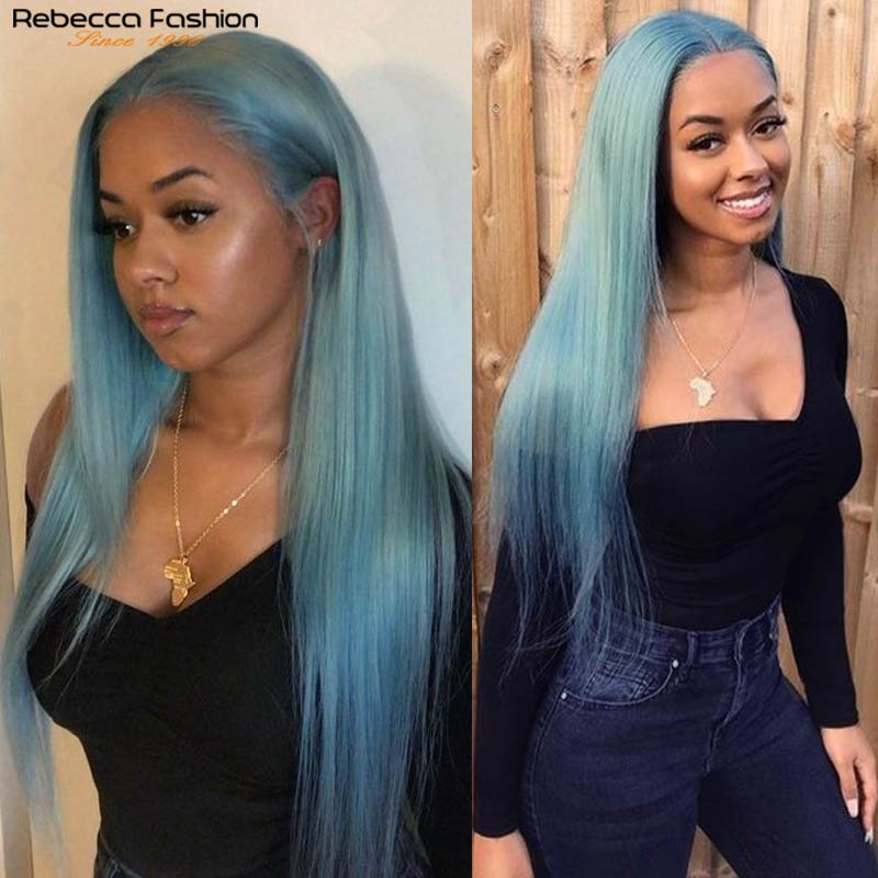 blue wig short