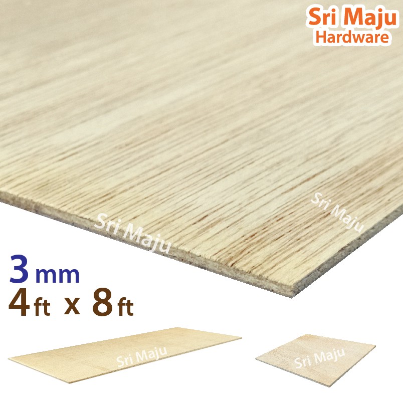 MAJU (4ft x 8ft) 3mm Plywood Timber Panel Wood Board Sheet Ply Wood ...