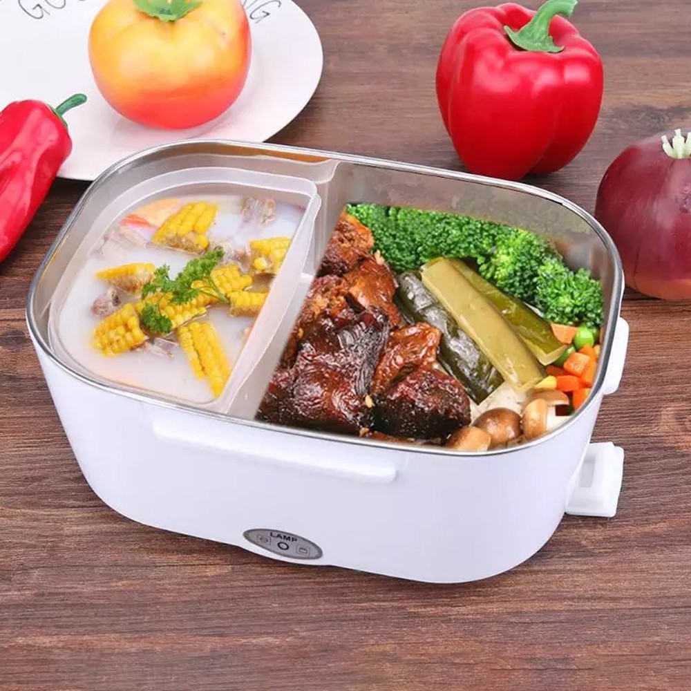 Portable Bento Food Warmer 12V Electric Heated Car Plug Heating Lunch Box