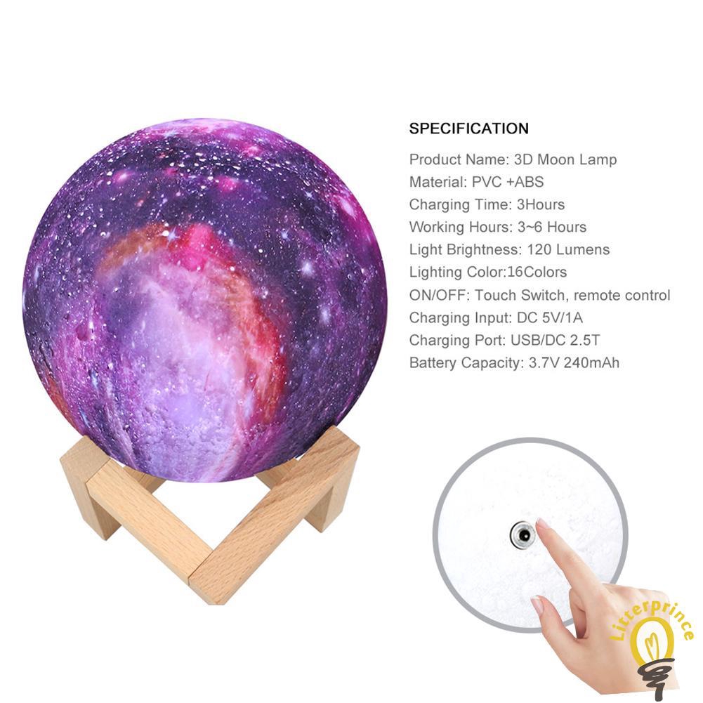 3d Moon Night Light 2 Colors Warm And Cool Light With