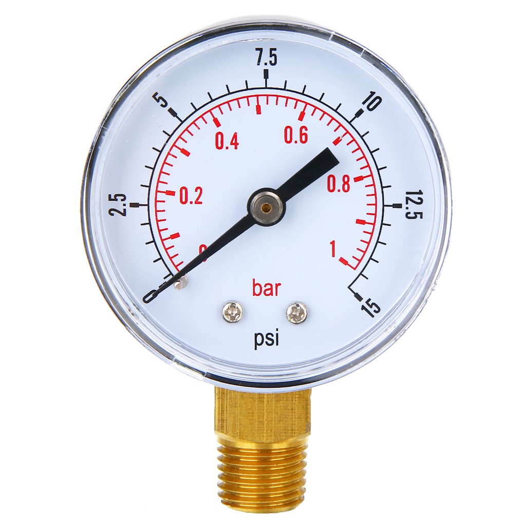 Mini Low Pressure Gauge For Fuel Air Oil Or Water 0-15psi//0-1bar BSPT