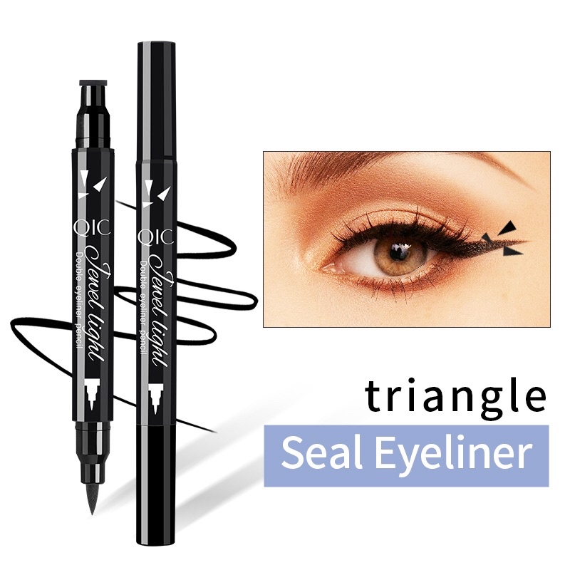 Qic 2 In 1 Double Headed Eye Makeup Eyeliner Waterproof Non Smudge Tattoo Seal Eye Beauty Tool 