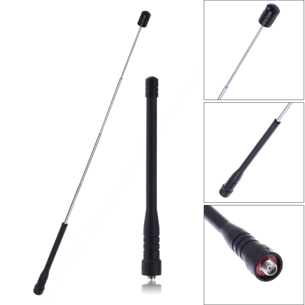 WALKIE TALKIE SMA FEMALE EXTENSIBLE ANTENNA VHF 136-174MHZ FOR BAOFENG FOR PUXING FOR WOUXUN RADIOS (BLACK) Malaysia