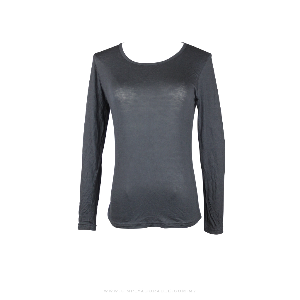 INNER BAJU BLACK inner blouse lengan panjang baju INNER BAJU BLACK inner blouse lengan panjang baju