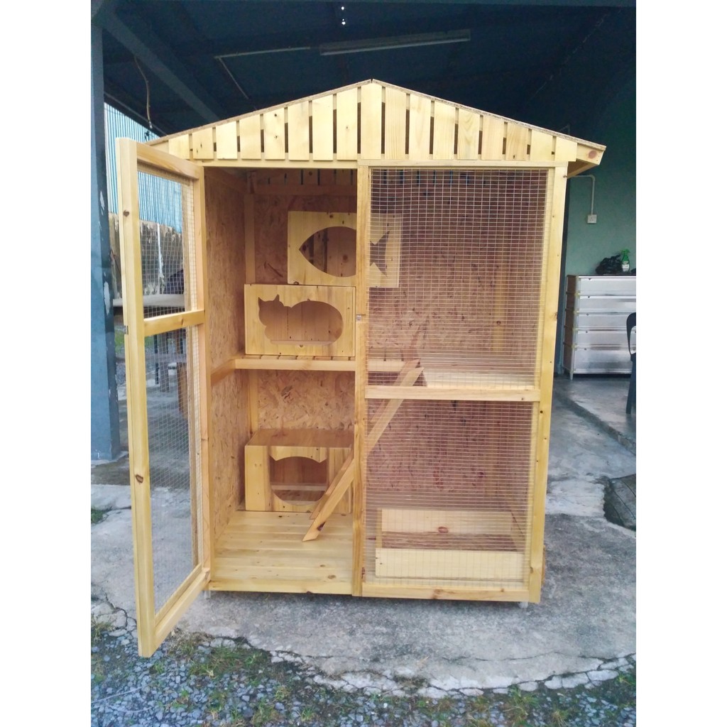 PILIHAN PENCINTA KUCING!!!] Sangkar Kucing Kayu Pallet Handmade 