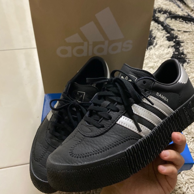 adidas sambarose black silver