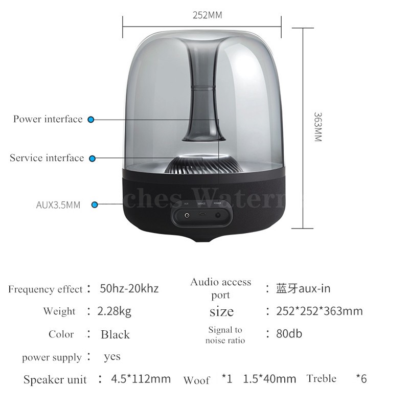 harman kardon aura studio 2 dimensions
