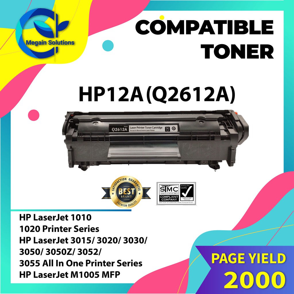 Hp 12a Q2612a Crg303 Compatible Laser Toner Cartridge For Hp Laserjet 1010 And 1020 Printer Series Hp Laserjet 3015 Shopee Malaysia