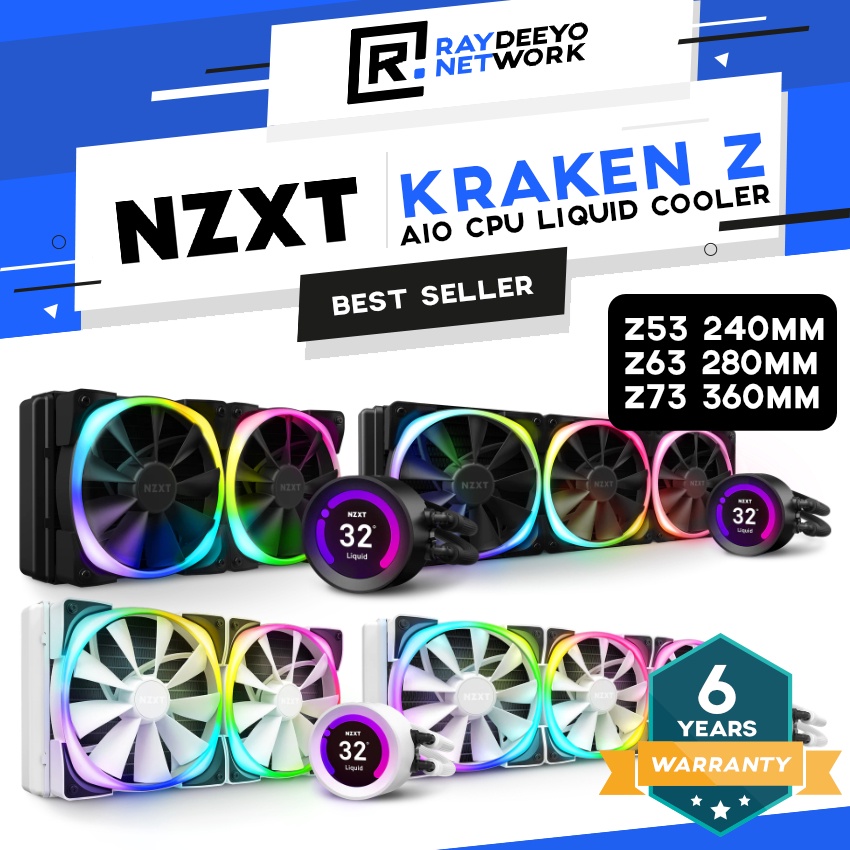 NZXT Kraken Z53 / Kraken Z63 / Kraken Z73 RGB AIO CPU Liquid Cooler