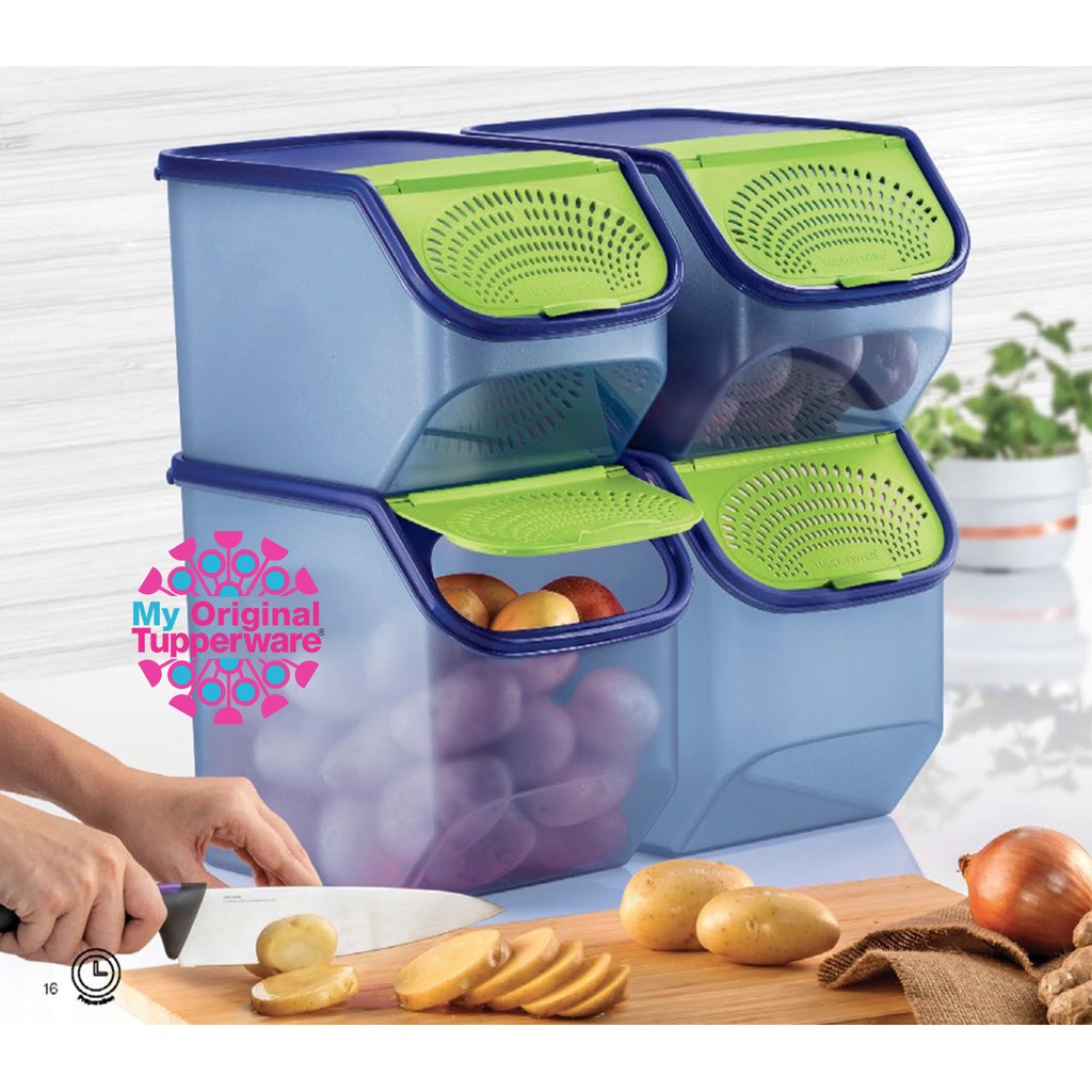 Tupperware Garlic N All Keeper Set Potato Union Keeper Stackable